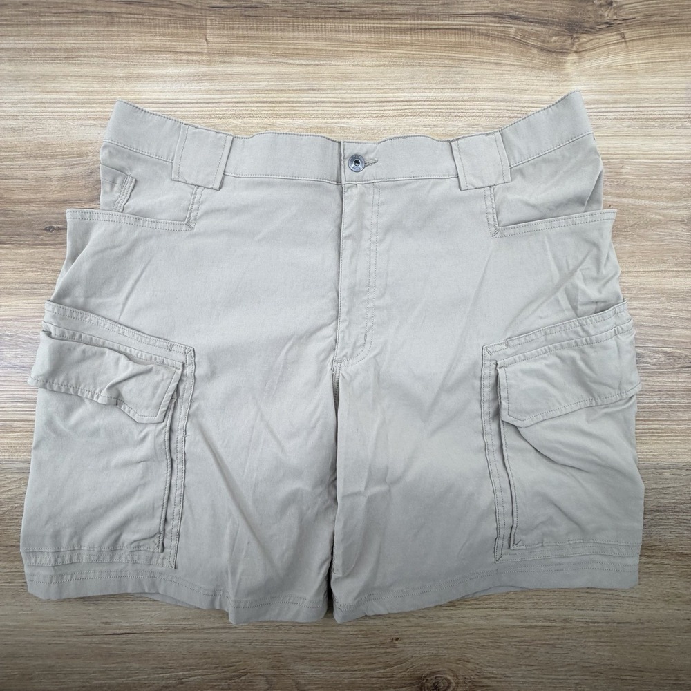 Duluth Flex Dry On The Fly Shorts Mens 40 Tan Relaxed Fit Stretch Outdoor